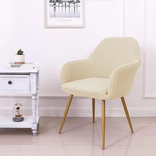 Vista 2 de Yonus - Juego de fundas para sillas Parsons de comedor, fundas de sillón extraíbles para silla de estar, solo funda, sin silla (1, beige)
