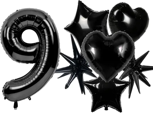 Vista 14 de TONIFUL Globos grandes de helio de letras B negras grandes de 40 pulgadas, globos de aluminio Mylar para decoración de suministros de fiesta