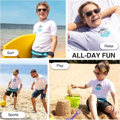 Vista 5 de Kanu Surf Boys Haywire UPF 50+ Sun Protective Rashguard Swim Shirt