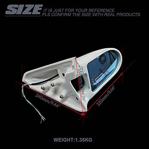 Vista 7 de Para NISSAN R33 Skyline GTR GTST 2 puertas Aero Mirror (conducción a la derecha) FRP sin pintar retrovisores laterales modificados afinación tuning