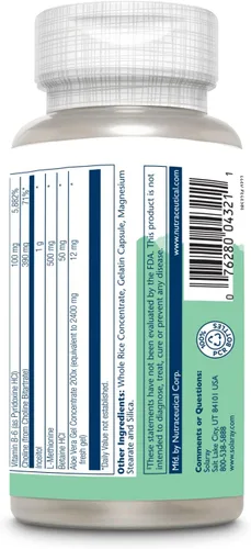 Vista 4 de SOLARAY Lipotropic 1000 Plus Cápsulas Vitaminas 100 Recuento