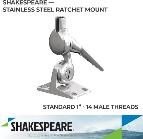 Vista 2 de Shakespeare 5187 Acero Inoxidable 4-Way Trinquete Montaje Plata, Talla única