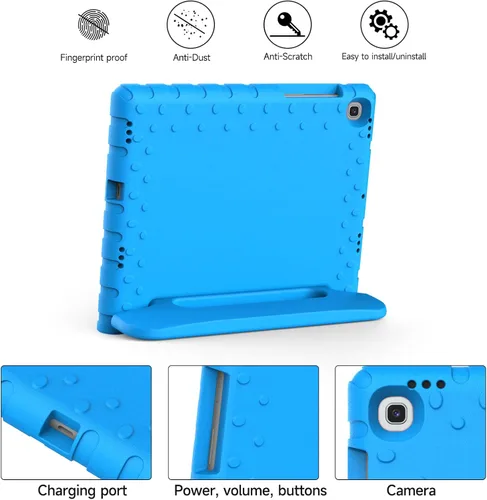 Vista 5 de Funda protectora ligera a prueba de golpes con mango convertible para niños y niñas, para Samsung Galaxy Tab S5e de 10.5 pulgadas lanzada en 2019
