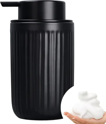 Vista 20 de BosilunLife Dispensador de Jabón de Manos de Espuma - Dispensador de Jabón de Espuma de Cerámica para Baño de 12 oz Dispensador de Jabón Líquido