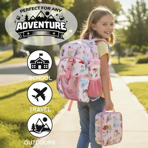 Vista 7 de Bioworld 16" Backpack & Lunch Box Set With Stainless Steel Water Bottle For School And Travel