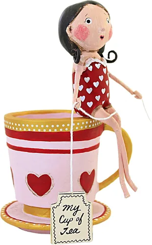 Vista 3 de Lori Mitchell My Cup of Tea, 6.25", poliresina, día de San Valentín, figuras navideñas, 15501