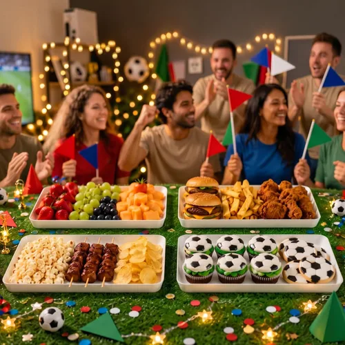 Vista 5 de Lifewit - 4 bandejas de servir para suministros de fiesta, plato de plástico reutilizable para servir alimentos para postres, aperitivos, frutas