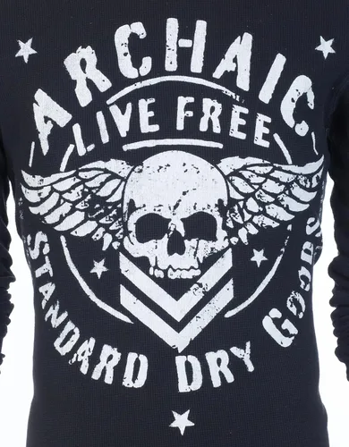 Vista 6 de Archaic by Affliction - Camisa térmica de manga larga para hombre, Negro