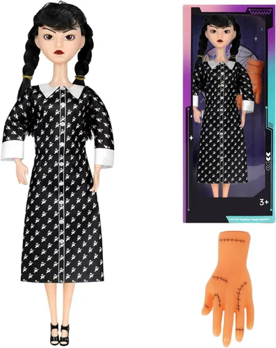 Vista 8 de Muñecas de moda de 11.5 pulgadas, vestido negro, muñecas de Navidad de Halloween, cumpleaños para fanáticos