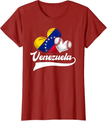Vista 48 de Camiseta de béisbol venezolana con diseño de corazón y bandera de Venezuela, Negro