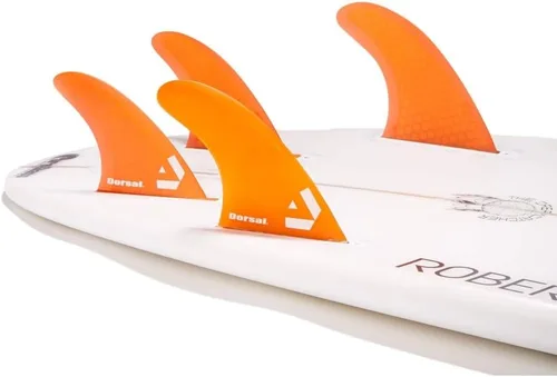 Vista 17 de DORSAL Surfboard Fins Quad 4 Set FCS Compatible with Honeycomb Hexcore