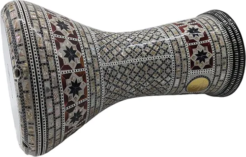Vista 2 de ¡Nuevo! Gawharet El Fan Clásico 17" Darbuka de Madre de Perla Percusión de Tambor (Rey Árabe)