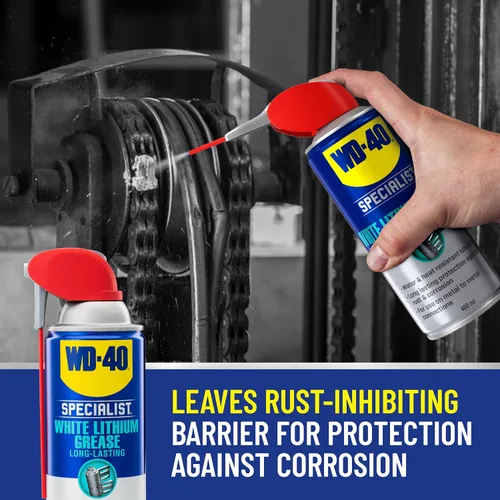 Vista 4 de Aerosol de grasa de litio WD Specialist, 10 pies, color blanco, 1, Blanco, 1