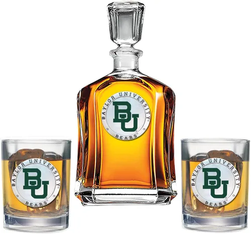 Vista 26 de Heritage Pewter Juego de decantador Appalachian State con 2 vasos combinados, vertedor de 24 onzas con 2 vasos dobles antiguos, vidrio de peltre