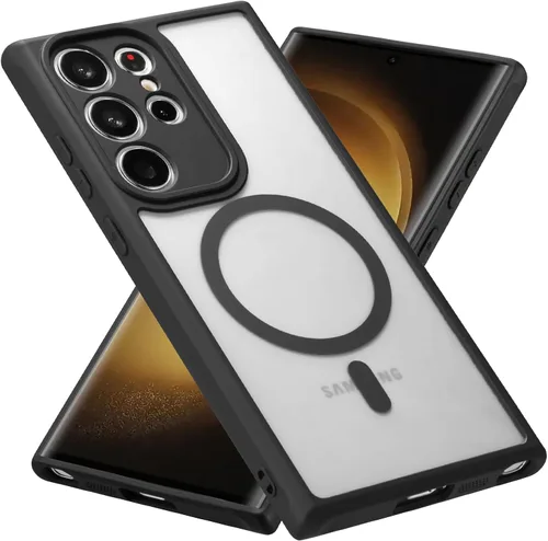 Vista 14 de RALEAVO - Funda magnética para Samsung Galaxy S22 [Compatible con Magsafe], cubierta mate y brillante delgada, parte trasera de policarbonato duro