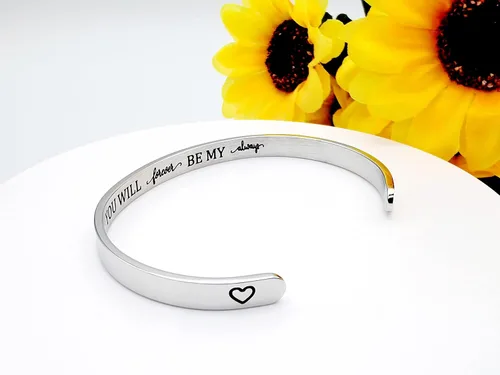 Vista 244 de Pulseras inspiradoras para mujer, joyería de acero inoxidable, con refranes, pulsera motivacional con mensaje oculto, pulseras grabadas para mejor