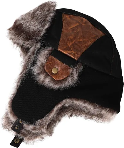 Vista 14 de Comhats Gran XL Trapper Trooper Caza Cálido Oído Solapa Rusia Ushanka Invierno Esquí Clima Frío Bombardero Sombreros para Hombres