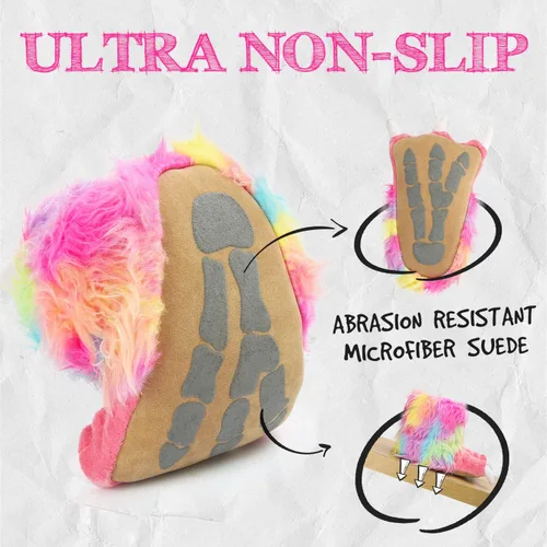 Vista 3 de Pantuflas peludas con suela de gamuza antideslizante, para niños y adultos, disfraz de Halloween, cosplay, monstruo