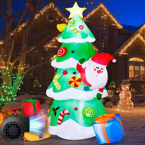 Vista 6 de Soplador de aire para inflables de 12V 1.2A con ventilador de repuesto de 3 luces LED para decoración inflable de jardín, patio, Halloween, Navidad