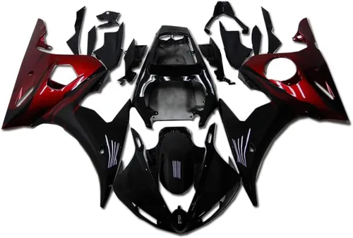 Vista 23 de Carenado para Yamaha YZF R6 2003-2005 y YZF R6S 2006-2009 (06 llamas rojas)