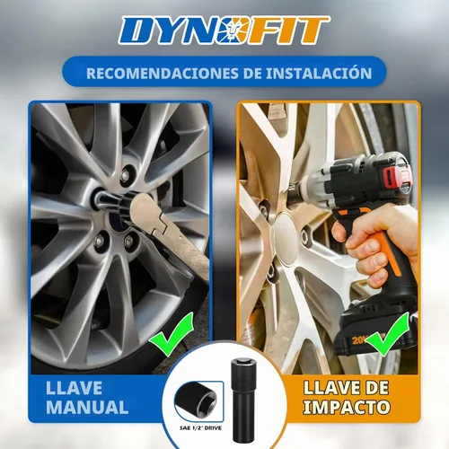 Vista 8 de DYNOFIT Llave de Tuercas de Orejeta Estriadas de 6 Puntos para Llave con Impulsor de Enchufe Cuadrado Imperial de 1/2", Herramienta de Llave de Negro