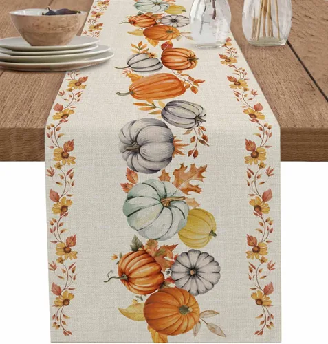 Vista 14 de Camino de mesa de Pascua de primavera de 36 pulgadas de largo, bufandas de vestido de granja, huevos coloridos de conejo, madera verde, mesa de Cola