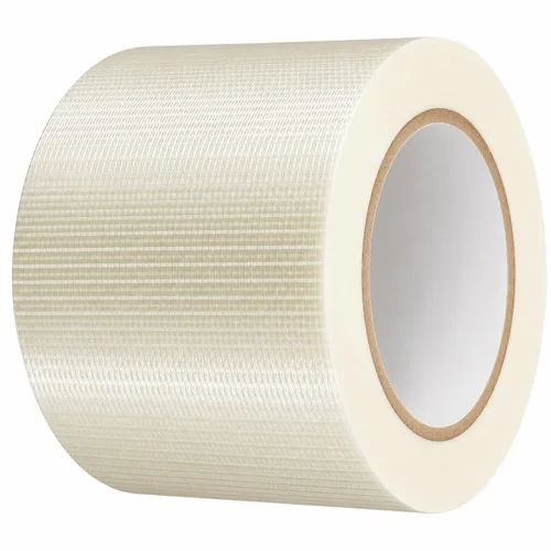 Vista 10 de T.R.U. FIL-835B/D cinta de filamentos cruzados transparente: 60 yardas. Transparent Fiberglass-Reinforced Strapping Tape; Tear Resistant for