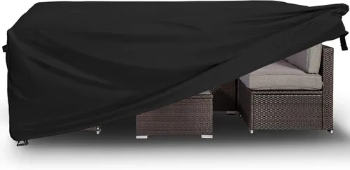 Vista 12 de Easy-Going Funda rectangular para muebles de patio, impermeable, para mesa de comedor y silla, anti-UV, juego de fundas de sofá seccional exterior