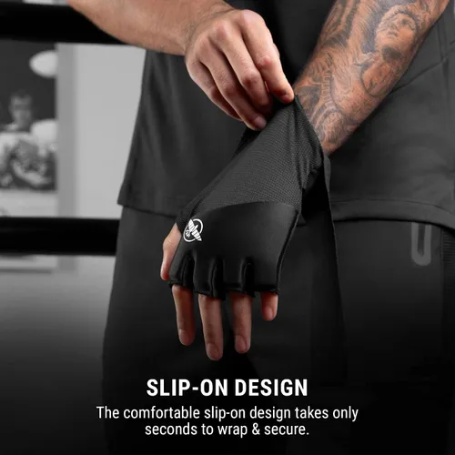 Vista 2 de Hayabusa Elite Quick Wraps - Vendas para manos de boxeo y artes marciales - Negro
