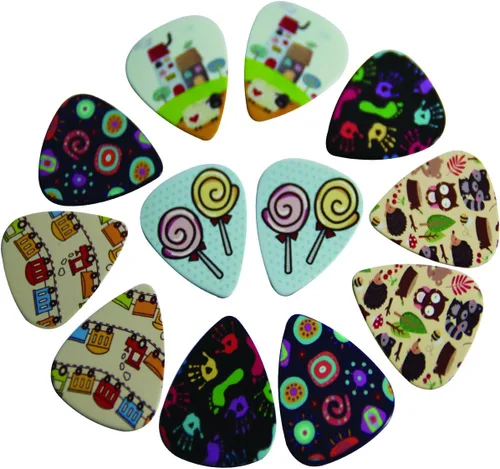 Vista 6 de Bonitas púas de guitarra de superhéroe para niños y niñas