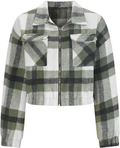 Vista 6 de Chaqueta corta para mujer, abrigo de manga larga con botones