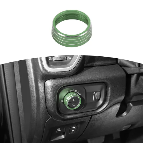 Vista 12 de RT-TCZ para interruptor de faro delantero RAM, anillo de ajuste para RAM 2018-presente negro accesorios interiores 1 unid