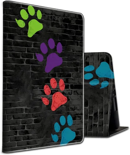 Vista 180 de Funda para tablet Fire 7 (12ª generación, versión 2022), delgada, a prueba de golpes, delgada, de piel sintética, con función de apagado/encendido