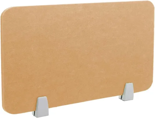 Vista 21 de Icegrey Divisor acústico de escritorio, panel de privacidad, escritorio extraíble absorbente de sonido con 2 clips para centros de llamadas de Beige
