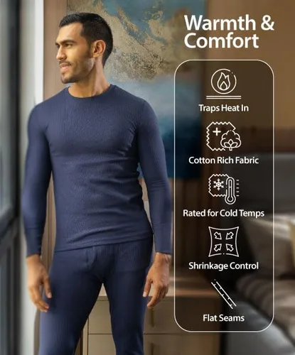 Vista 5 de Indera pantalón térmico para hombre, tradicional, largo Johns