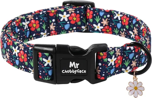 Vista 11 de MR.CHUBBYFACE· Collar de perro de San Valentín azul, lindo collar de cachorro con lazo azul, collar ajustable de algodón para mascotas con hebilla