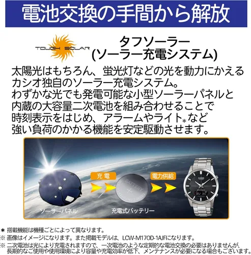 Vista 4 de Casio Wave Ceptor Tough Solar MULTIBAND6 Reloj para hombre WVA-M630B-3AJF importación de Japón