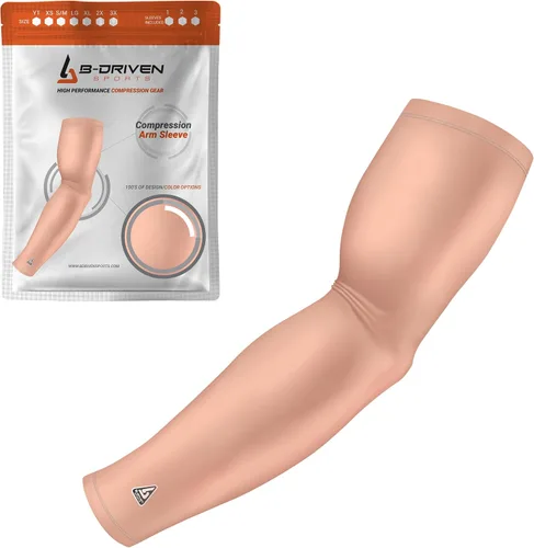 Vista 30 de B-Driven Sports Manga de Compresión Pro-Fit para Brazo - Deportes Atléticos Baloncesto, Fútbol, Sóftbol, Carrera, Juegos, - nan (1 unidad)