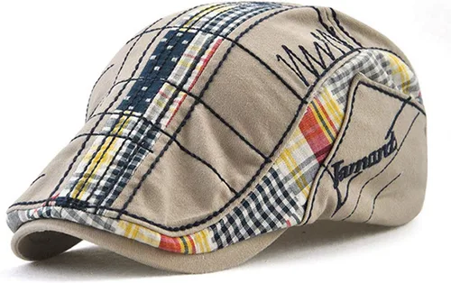 Vista 9 de M MOACC Sombrero de boina de algodón con hebilla de algodón ajustable Newsboy Sombreros Cabbie Gatsby Cap