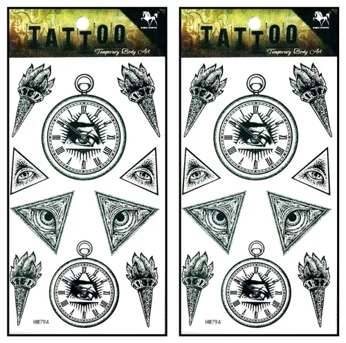 Vista 5 de Tatuajes 2 hojas de mariposas mosca de mariposa tatuajes temporales pegatinas falsas cuerpo brazo pecho hombro tatuajes para adolescentes, hombres