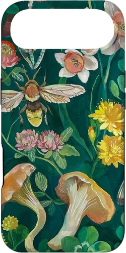 Vista 26 de Funda Boho Bee Greenery Luna Moth Vintage Botanical Mushroom para iPhone 13 Pro