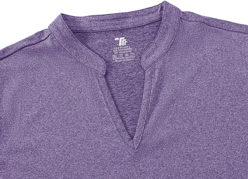 Vista 4 de BGOWATU Camiseta polo de golf para mujer, sin mangas, cuello en V, sin cuello, protección UV, secado rápido, ligera