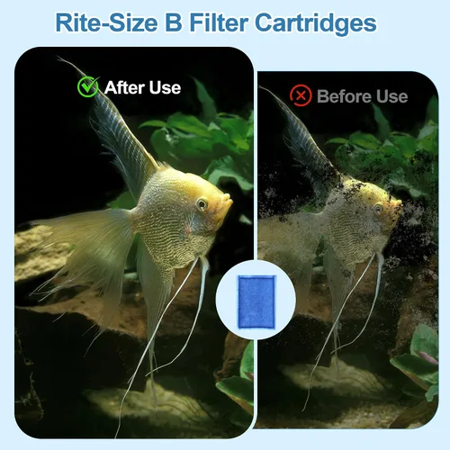 Vista 6 de Nebulist Paquete de 6 cartuchos de filtro tamaño B compatibles con filtros de alimentación MarineLand Penguin PRO 100/125/175 y filtro