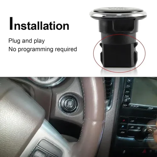 Vista 6 de FUSCH Interruptor de Botón de Arranque y Parada del Motor con Encendido sin Llave Compatible con Chrysler 300 / Town & Country, Dodge