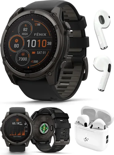 Vista 25 de PlayBetter Garmin Fenix 8 AMOLED (1.7", Plata/Whitestone) Reloj inteligente multideportivo GPS con pantalla táctil de 1.3” y auriculares