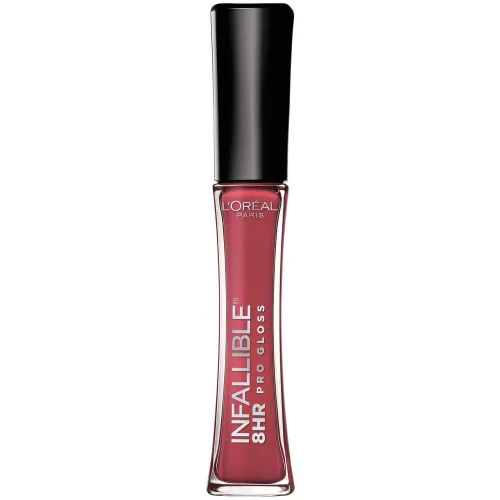 Vista 6 de L'Oreal Paris Makeup Infallible - Brillo labial hidratante de 8 horas, pétalo nude, 0.21 onzas líquidas Pétalo Desnudo