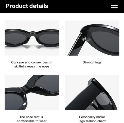 Vista 5 de EYLRIM Fashion Inflatable Cat Eye Sunglasses for Women Cute Funny Sexy Lip Designer Bubble Sun Glasses