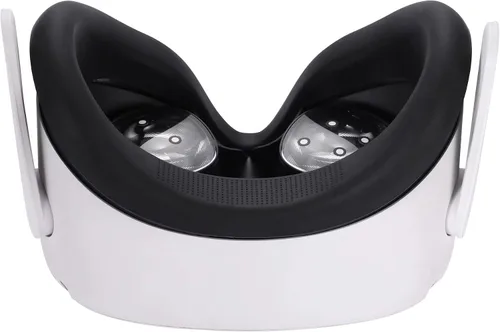 Vista 6 de VR Silicone Face Covers Compatible with Oculus Quest 2Light-Thin VR Face PadsWaterproof Anti-Dirty Replacement Facial Cushion VR Pads