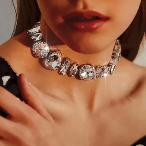 Vista 3 de JONKY Gargantilla con diamantes de imitación para mujer