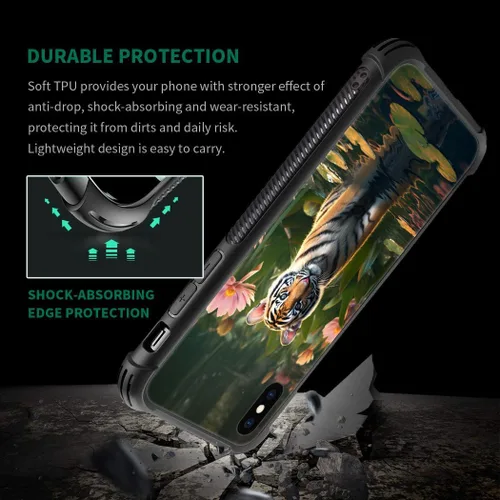 Vista 114 de Funda compatible con iPhone XR, diseño de elefantes africanos para niñas, diseño de patrón a prueba de golpes, antiarañazos, carcasa trasera